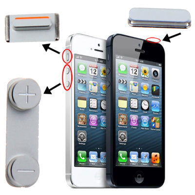 3 en 1 pour iPhone 5 (Bouton Muet + Bouton Alimentation + Bouton Volume)