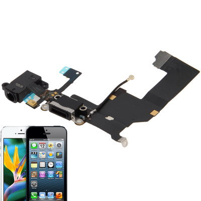 Câble flexible de chargeur de connecteur de queue d'origine + câble flexible de ruban de prise Audio de casque pour iPhone 5