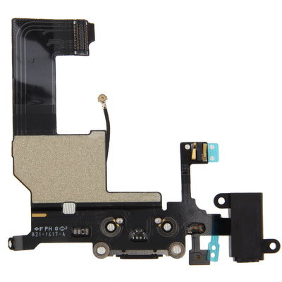 Câble flexible de chargeur de connecteur de queue d'origine + câble flexible de ruban de prise Audio de casque pour iPhone 5
