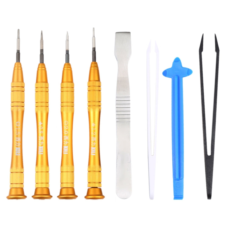 Jeu de tournevis professionnels polyvalents 8 en 1 (tiges de démontage + pinces + tournevis) pour téléphone portable