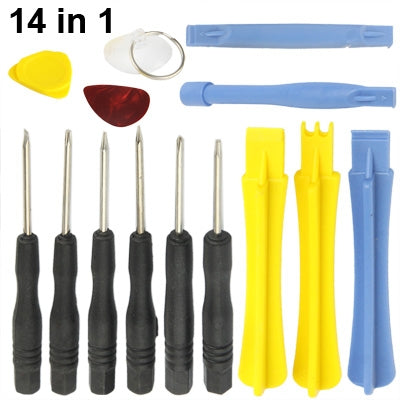14 en 1 (tournevis + outils d'ouverture en plastique) outil de démontage de téléphone de précision professionnel de qualité supérieure