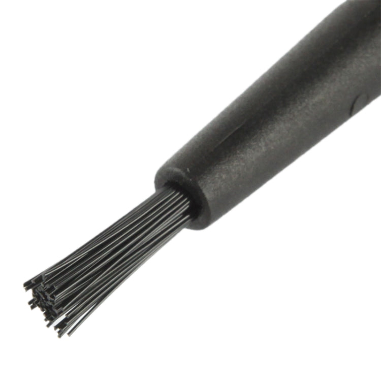 Brosse de nettoyage antistatique à manche rond pour composants électroniques, longueur: 14 cm