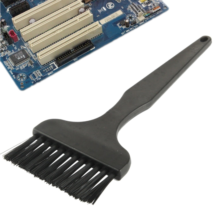 Brosse de nettoyage antistatique à poignée plate pour composants électroniques à 12 faisceaux, longueur: 17 cm