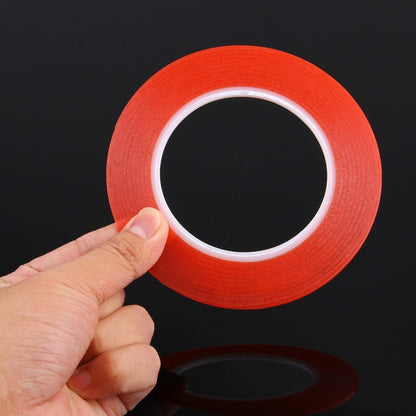 Ruban adhésif double face de 3 mm de largeur pour réparation d'écran tactile de téléphone portable iPhone/Samsung/HTC, longueur : 25 m (rouge)