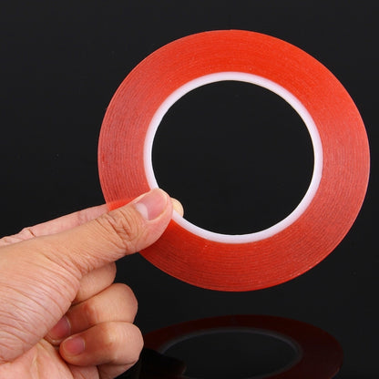Ruban adhésif double face de 2 mm de largeur pour réparation d'écran tactile de téléphone portable iPhone/Samsung/HTC, longueur : 25 m (rouge)
