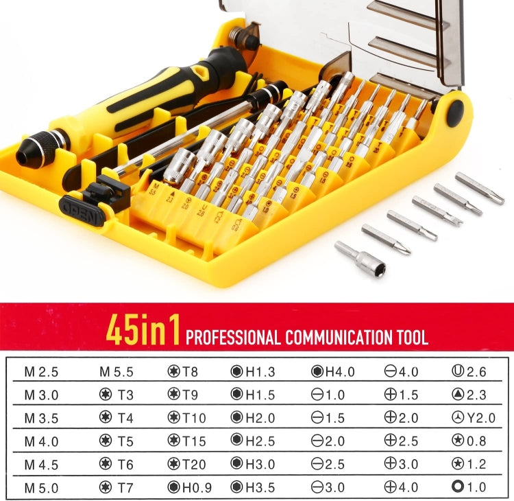 6089, jeu d'outils de réparation de tournevis 45 en 1