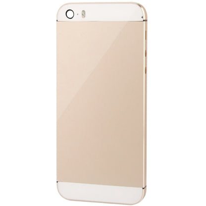 Coque arrière en alliage avec bouton muet + bouton d'alimentation + bouton de volume + plateau de carte Nano SIM pour iPhone 5S, For iPhone 5S