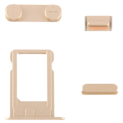 Coque arrière en alliage avec bouton muet + bouton d'alimentation + bouton de volume + plateau de carte Nano SIM pour iPhone 5S, For iPhone 5S