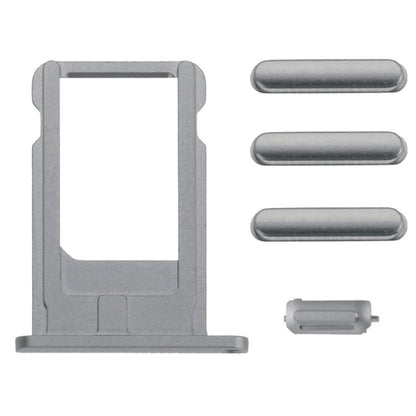 Plateau de cartes, touche de contrôle du volume, touche de verrouillage de l'écran et interrupteur de sourdine, kit de touches de vibrateur pour iPhone 6