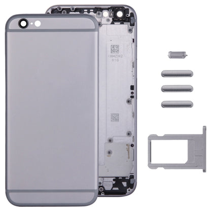 Couvercle de boîtier complet pour iPhone 6, comprenant la coque arrière, le plateau de carte, la touche de contrôle du volume, le bouton d'alimentation et la touche de vibrateur pour interrupteur muet