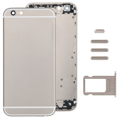 Couvercle de boîtier complet pour iPhone 6, comprenant la coque arrière, le plateau de carte, la touche de contrôle du volume, le bouton d'alimentation et la touche de vibrateur pour interrupteur muet