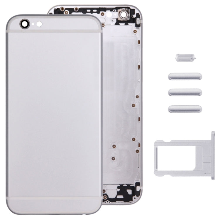 Couvercle de boîtier complet pour iPhone 6, comprenant la coque arrière, le plateau de carte, la touche de contrôle du volume, le bouton d'alimentation et la touche de vibrateur pour interrupteur muet