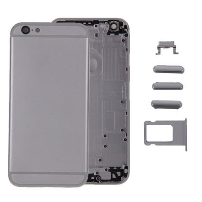 6 en 1 pour iPhone 6 (couverture arrière + plateau pour cartes + touche de contrôle du volume + bouton d'alimentation + touche de vibrateur pour interrupteur muet + panneau) Couvercle de boîtier complet