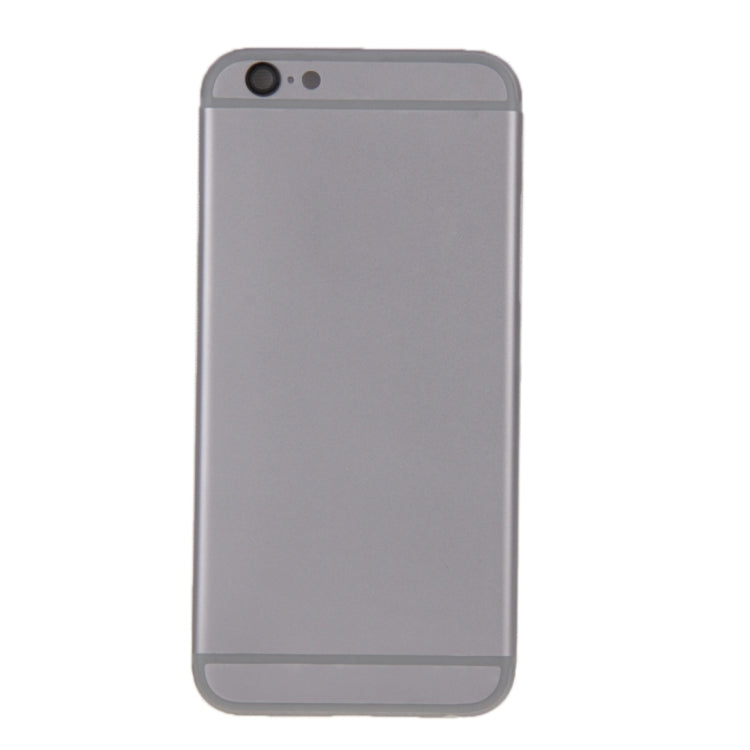 6 en 1 pour iPhone 6 (couverture arrière + plateau pour cartes + touche de contrôle du volume + bouton d'alimentation + touche de vibrateur pour interrupteur muet + panneau) Couvercle de boîtier complet