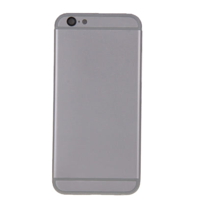 6 en 1 pour iPhone 6 (couverture arrière + plateau pour cartes + touche de contrôle du volume + bouton d'alimentation + touche de vibrateur pour interrupteur muet + panneau) Couvercle de boîtier complet