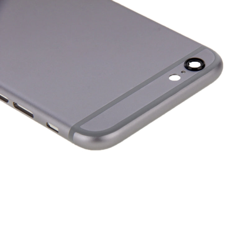 6 en 1 pour iPhone 6 (couverture arrière + plateau pour cartes + touche de contrôle du volume + bouton d'alimentation + touche de vibrateur pour interrupteur muet + panneau) Couvercle de boîtier complet