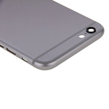 6 en 1 pour iPhone 6 (couverture arrière + plateau pour cartes + touche de contrôle du volume + bouton d'alimentation + touche de vibrateur pour interrupteur muet + panneau) Couvercle de boîtier complet