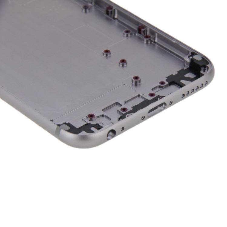 6 en 1 pour iPhone 6 (couverture arrière + plateau pour cartes + touche de contrôle du volume + bouton d'alimentation + touche de vibrateur pour interrupteur muet + panneau) Couvercle de boîtier complet