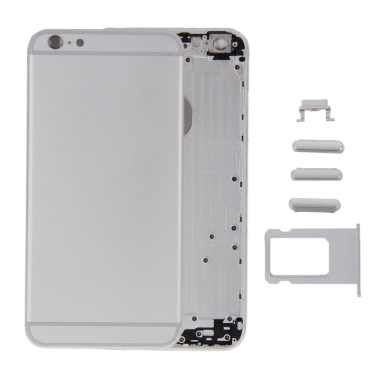 6 en 1 pour iPhone 6 (couverture arrière + plateau pour cartes + touche de contrôle du volume + bouton d'alimentation + touche de vibrateur pour interrupteur muet + panneau) Couvercle de boîtier complet