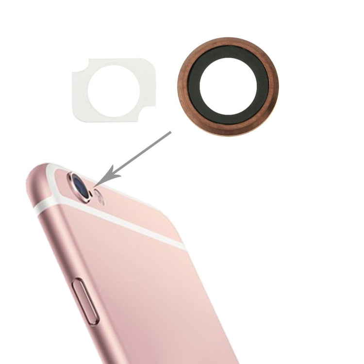 Anneau d'objectif de caméra arrière + support de lampe de poche pour iPhone 6s Plus, 10 paires/ensemble, For iPhone 6s Plus