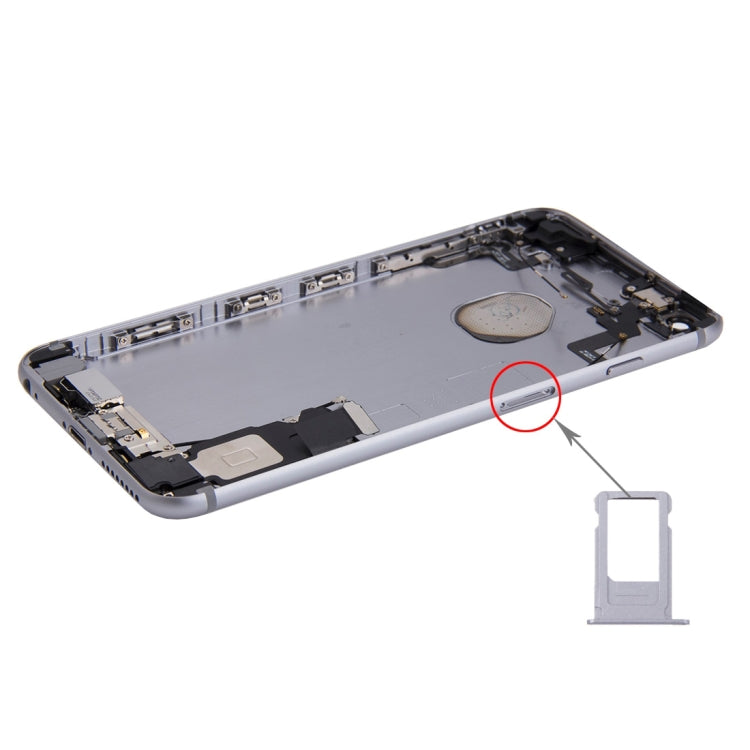 Assemblage du couvercle arrière de la batterie avec plateau pour cartes pour iPhone 6s Plus