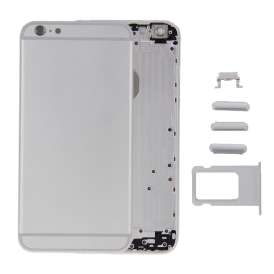 6 en 1 pour iPhone 6 Plus (couverture arrière + plateau pour cartes + touche de contrôle du volume + bouton d'alimentation + touche de vibrateur pour interrupteur muet + panneau) Couvercle de boîtier complet