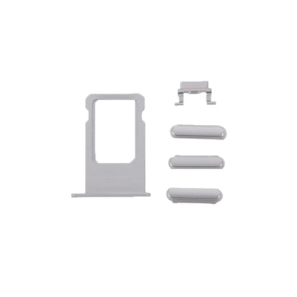 6 en 1 pour iPhone 6 Plus (couverture arrière + plateau pour cartes + touche de contrôle du volume + bouton d'alimentation + touche de vibrateur pour interrupteur muet + panneau) Couvercle de boîtier complet