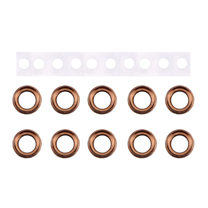 10 paires/ensemble anneau d'objectif de caméra arrière + support de lampe de poche pour iPhone 6 Plus et 6s Plus