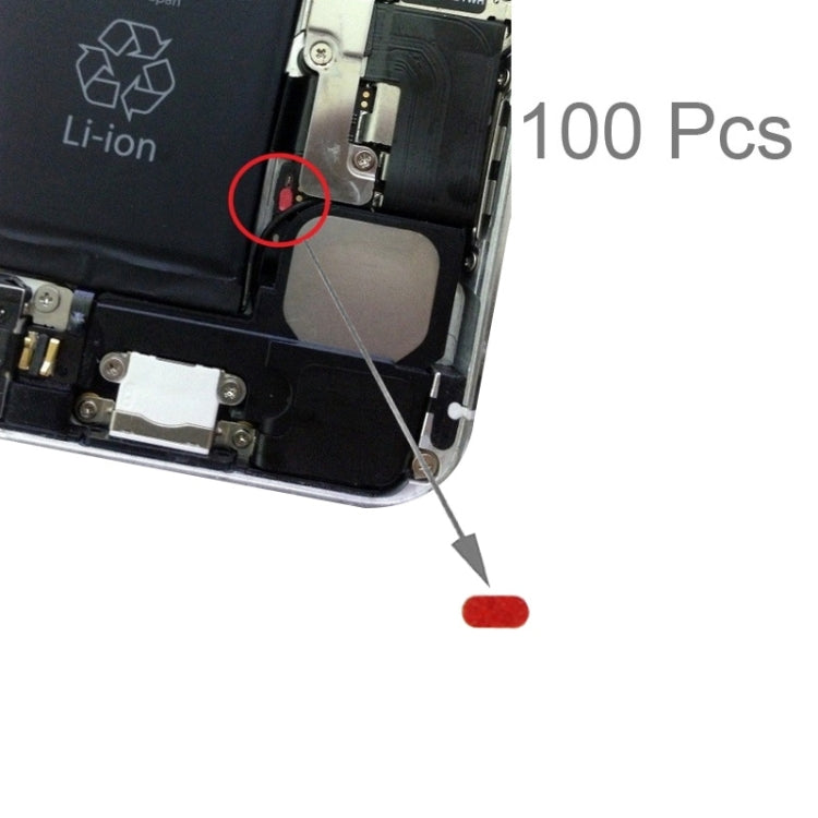 Autocollant étanche pour carte mère, 100 pièces, adhésif sensible à l'eau pour iPhone 6 Plus