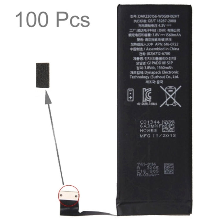 100 pièces pour iPhone 6s batterie éponge mousse tranches tampons