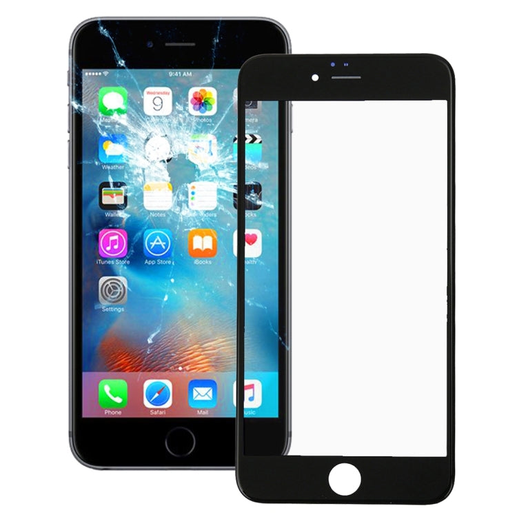 Lentille extérieure en verre de l'écran avant avec cadre de lunette d'écran LCD avant pour iPhone 6s