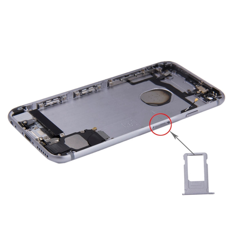 Assemblage du couvercle arrière de la batterie avec plateau pour cartes pour iPhone 6s