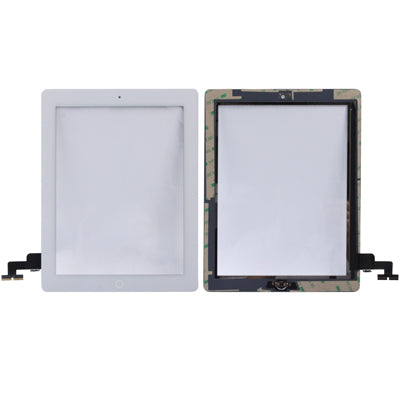 Panneau tactile (bouton du contrôleur + bouton de la touche d'accueil, câble flexible à membrane PCB + adhésif d'installation du panneau tactile) pour iPad 2 / A1395 / A1396 / A1397