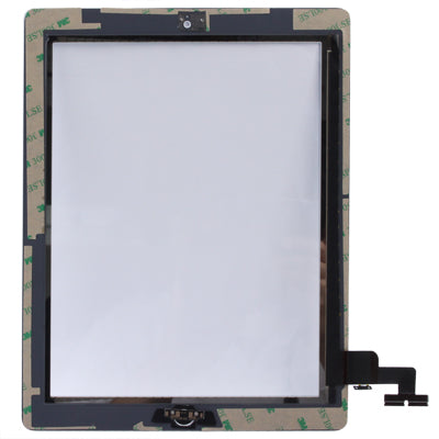 Panneau tactile (bouton du contrôleur + bouton de la touche d'accueil, câble flexible à membrane PCB + adhésif d'installation du panneau tactile) pour iPad 2 / A1395 / A1396 / A1397