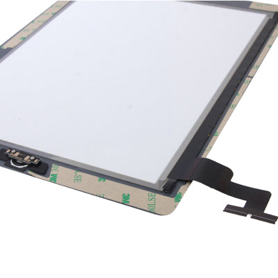 Panneau tactile (bouton du contrôleur + bouton de la touche d'accueil, câble flexible à membrane PCB + adhésif d'installation du panneau tactile) pour iPad 2 / A1395 / A1396 / A1397