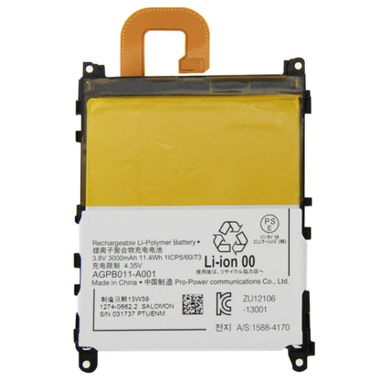 Pour Sony Xperia Z1 / L39h 3.8V 3000mAh Batterie Li-Polymère Rechargeable