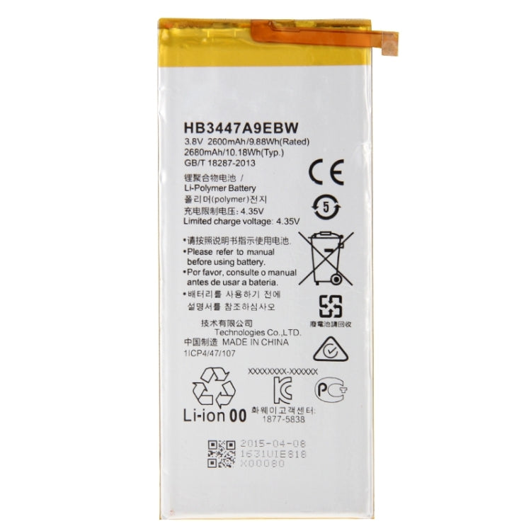 IPartsBuy 2600 mAh HB3447A9EBW pour batterie Li-polymère rechargeable Huawei P8