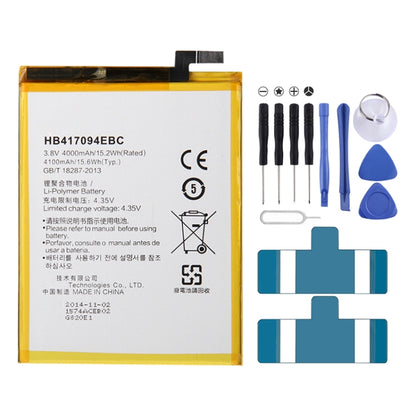 IPartsBuy HB417094EBC batterie li-polymère rechargeable de haute qualité 4000 mAh pour Huawei Ascend Mate 7