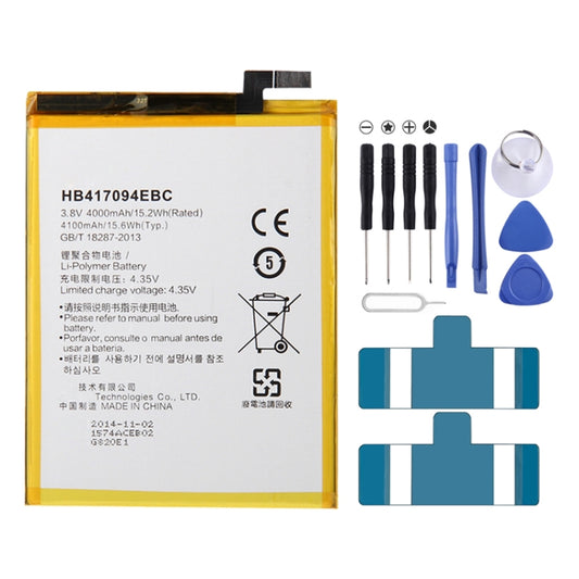 IPartsBuy HB417094EBC batterie li-polymère rechargeable de haute qualité 4000 mAh pour Huawei Ascend Mate 7