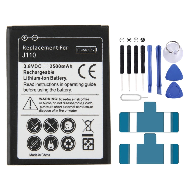 Pour batterie Li-ion rechargeable Galaxy J1 Ace / J110 2500 mAh (noir)