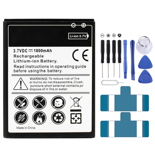 Pour batterie Li-ion rechargeable Galaxy S2/i9100 1800 mAh