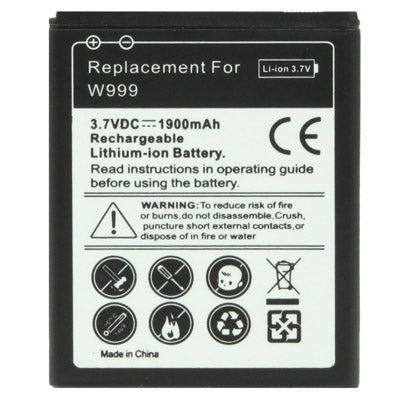 Batterie de remplacement 1900mAh pour Samsung W999