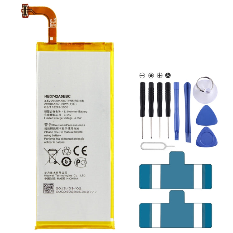 Batterie de remplacement 2000 mAh pour Huawei Ascend P6 (or)