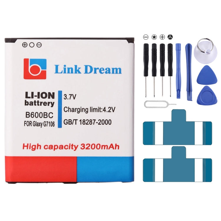 Link Dream Batterie de remplacement 3200mAh de haute qualité pour Galaxy Grand 2 / G7106 (B600BC)