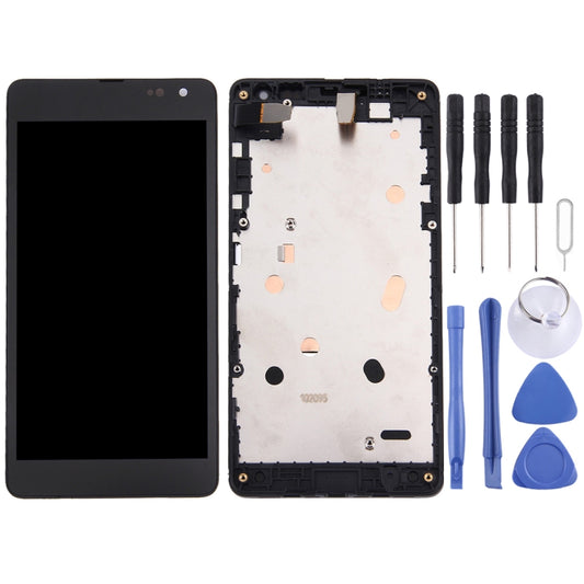 Ensemble numériseur 3 en 1 pour Microsoft Lumia 535 2C (LCD + cadre + pavé tactile), For Lumia 535 Black