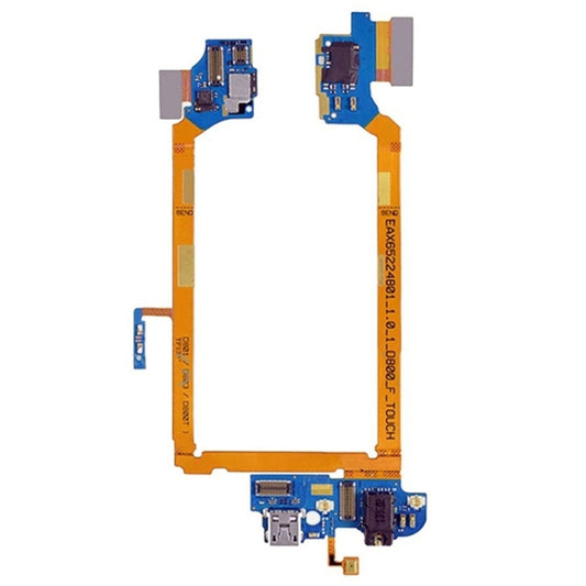 Câble flexible de port de connecteur de charge USB et câble flexible de prise audio pour écouteurs et câble flexible de microphone pour LG G2 / D800 / D801 / D803 / D800T