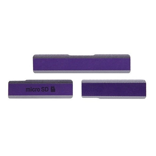 Capuchon de carte SIM + couvercle de Port de chargement de données USB + capuchon de carte Micro SD ensemble de blocs anti-poussière pour Sony Xperia Z1/L39h/C6903