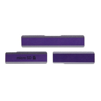Capuchon de carte SIM + couvercle de Port de chargement de données USB + capuchon de carte Micro SD ensemble de blocs anti-poussière pour Sony Xperia Z1/L39h/C6903