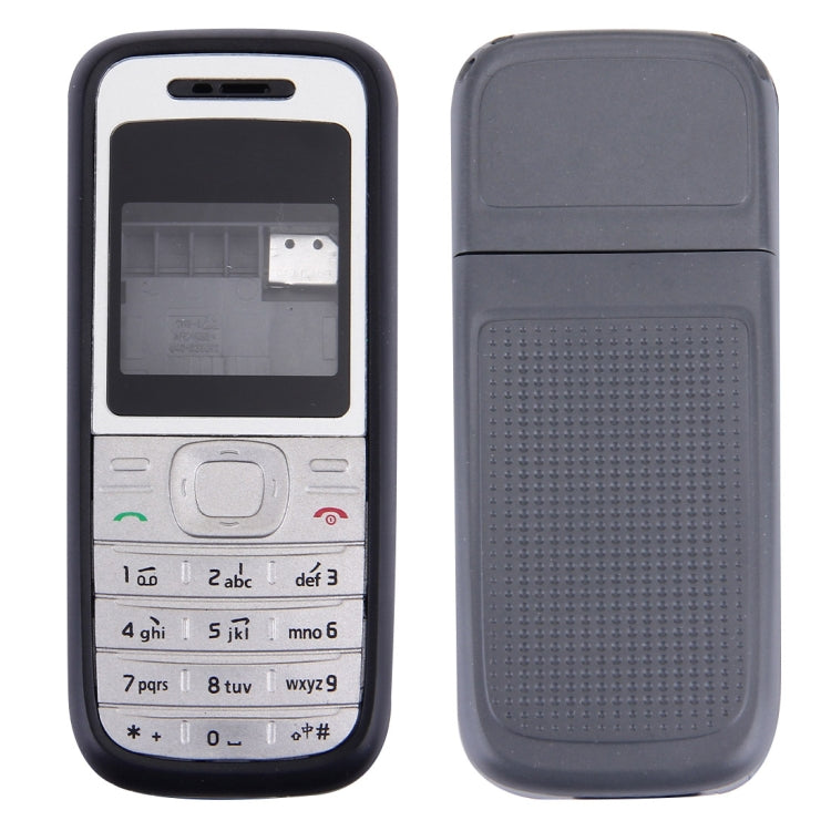 Couvercle complet du boîtier (couvercle avant + cadre central + couvercle arrière de la batterie) pour Nokia 1200/1208/1209
