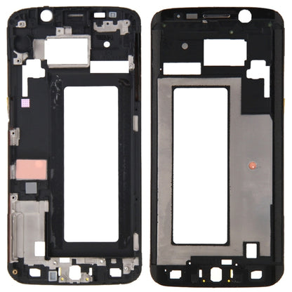 Pour Galaxy S6 Edge / G925, boîtier avant, cadre LCD, plaque de lunette